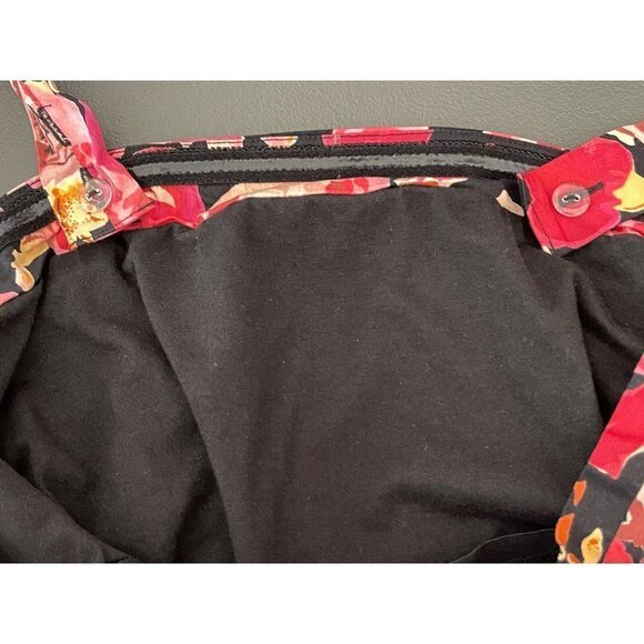 Motherhood Maternity Medium Removeable Strap Floral Print Top Black Pink - Picture 8 of 12